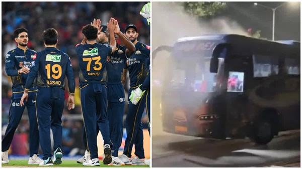 IPL फाइनल मैच के बाद गुजरात टाइटंस की टीम बस में लगी आग, सभी खिलाड़ी और स्टाफ सुरक्षित