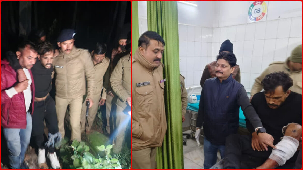 देहरादून में पुलिस ने किया हिस्ट्रीशीटर बदमाश का एनकाउंटर, पैर में गोली लगने के बाद गिरफ्तार