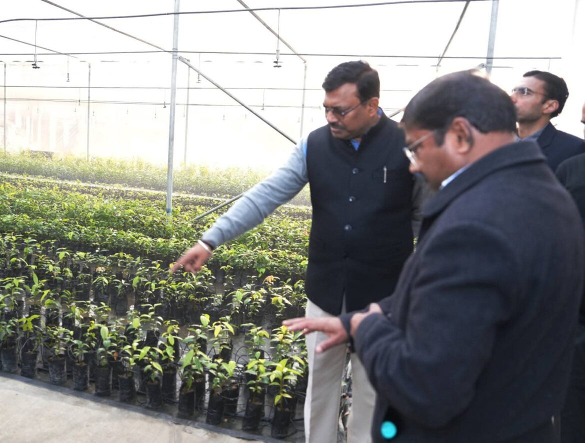 मुख्य सचिव आनंद बर्द्धन ने किया सेलाकुई सगंध पौधा केंद्र का दौरा, किसानों की आय बढ़ाने पर दिया जोर