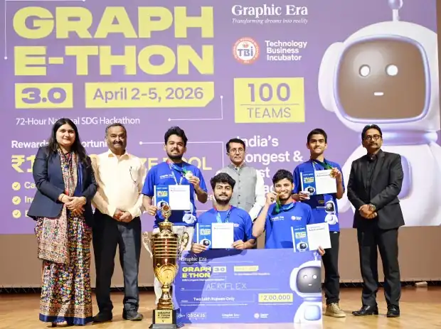 ग्राफिक एरा में हैकाथॉन, सौ टीमों ने खोजे प्रमुख समस्याओं के एआई समाधान